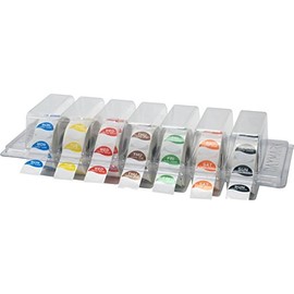 Daymark Large 25mm Days of The Week Food Labels, Days in Clear Dispenser | Food Rotation 1000 Labels per Day 7 Days