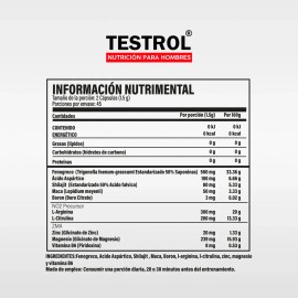 Suplemento Cápsula Testrol Aminoácidos 180 Packs