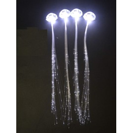 30 Pack LED Lights Hair Light-Up Fiber Optic LED Hair Barrettes Extensions Light Flashing Fiber Optic Hair Braid Barrettes Hair Clips for Party Favors Festival Party Bar Concert