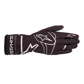 Alpinestars TECH-1 K RACE V2 SOLID GLOVES - Color: BLACK/WHITE, Size: L