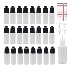 Xiaonan 10 ml 30 ml 50 ml 100 ml 120 ml Empty Plastic Dropper Bottles + Funnel (Bottles + Caps + Tips + Funnel + Empty Labels)