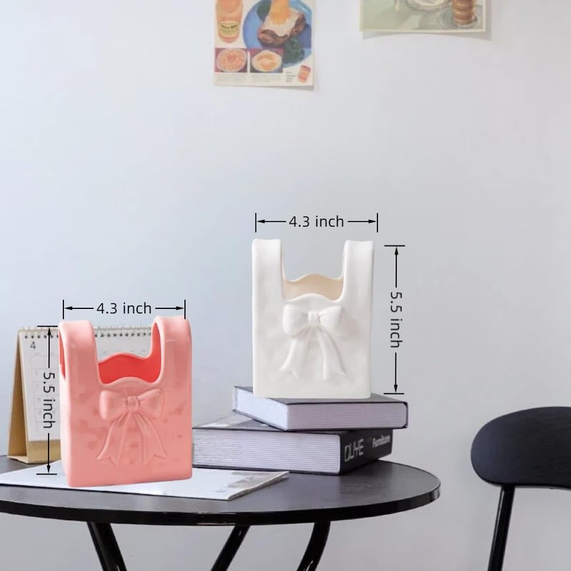 Babluble Ceramic Paint Brush Holder, Countertop Organizer,Ceramic T-shirt Bag Sharp