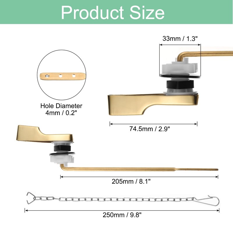 sourcing map Toilet Handle Replacement Kit, Universal Front Mount Toilet