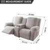 Unbranded Recliner Loveseat Cover with Middle Console Sofa slipcover, Stretch