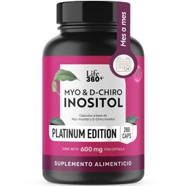 LIFE 360+ Myo y D-Chiro Inositol Platinum Edition | Ratio 40:1 | 280 cápsulas | 2400 Miligramos por Porción | Ingredientes Naturales | 70 Porciones