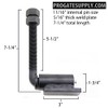 3/4" J-Bolt Gate Hinge | Heavy Duty 7" Adjustable Barrel