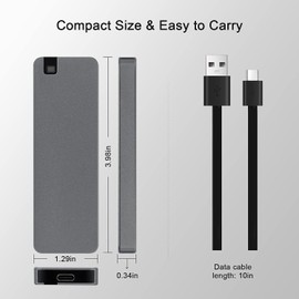 PRIMEAZON Gen 2 Portable SSD, 2TB, Aluminum Build