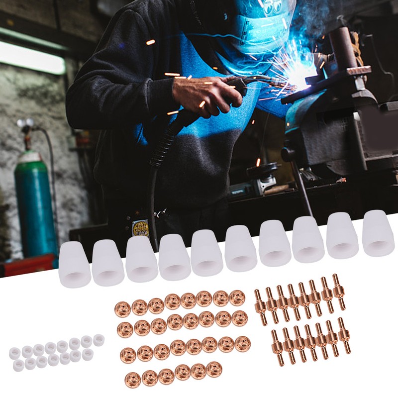 70pcs Plasma Shield Cup Electrode Tip Gas Ring Fit for