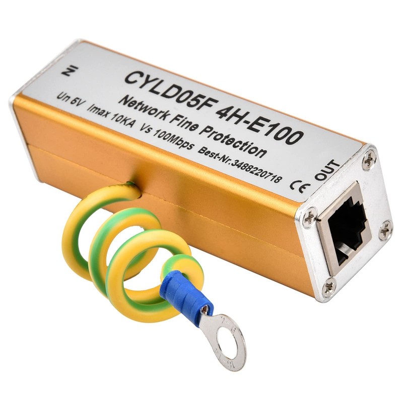 MUNEFE Ethernet Surge Protector, RJ45 RJ11 Metal Surge Protector, Surge