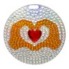 StickerBeans® Heart Hands Bag Tag