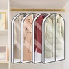 Preocea 4 Pack Garment Bags Suit Covers, Clear, 127 cm,