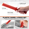 Tanstic 36Pcs Non-Marring Plastic Chisel Scraper, Plastic Razor Blade Scraper