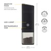 Kamenstein USB Rechargeable Gravity Feed Grinder, Filled With Peppercorns, Black