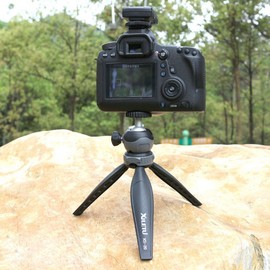Camera Mini Tripod, ABS Plastic Tripod with 360 Degree Removable Ball Head and 2.5kgs Load for Travel and Work