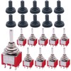 Twidec/10Pcs Mini Toggle Switch DPDT 3 Position 6 Pins ON/Off/ON