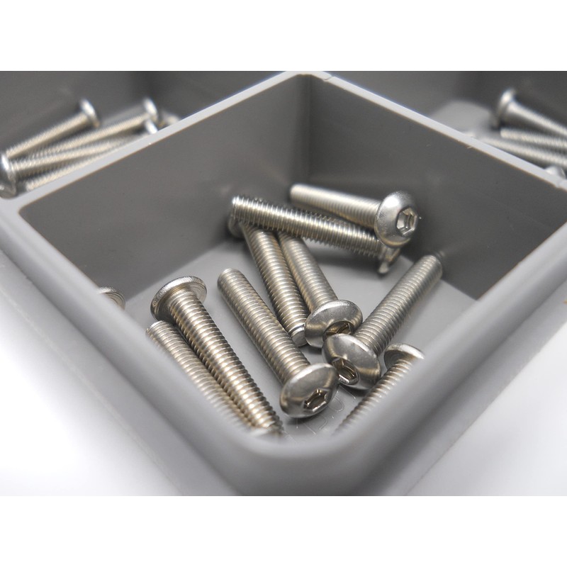 300 Assorted M3 Socket Button Bolts, Nuts (Hex and Nyloc)