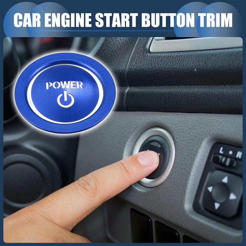 INFINAUTO Engine Start Stop Button Cover for Toyota Ignition Button