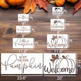 Fall Stencils Welcome Pumpkin Stencil Hey There Pumpkin Fall Stencils for Door Mats Wood Sign Fabrics Decor