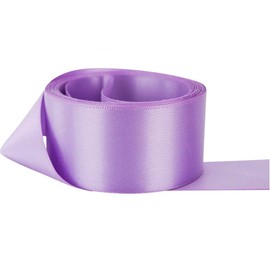 Lilac Satin Ribbon - 50mm Wide - 3 Meters - Many Colours - Buy 3 & Get 1 Free for Gifts Wrap, Sew, Party, Decorations, Events, Dress, Crafts, Bows, Car, Floral More