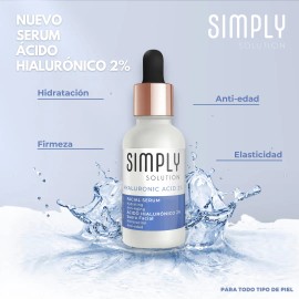 Simply Solution Ácido Hialurónico 2% Suero Facial Momento De Aplicación Día/noche Todo Tipo De Piel