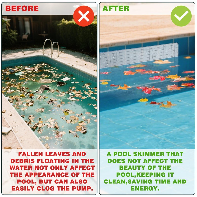 MGDJCK Skimmer Guard Kit Reusable Swimming Pool Skimmer Leaf Shield