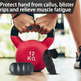 Anti-Slip Workout Grips - Ergonomic Rubber Hand Protector Gloves for Weight Lifting, Pull-Ups, Gym Training and Exercise, for Men and Women