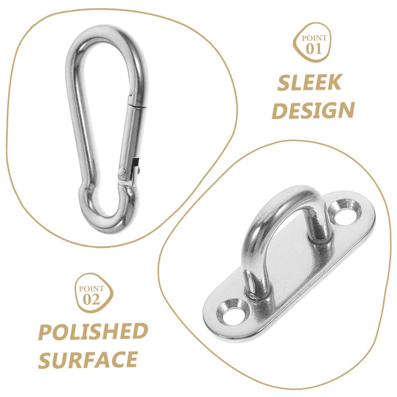 MAGICLULU 60pcs Heavy Duty Stainless Steel U Bracket Hook Set