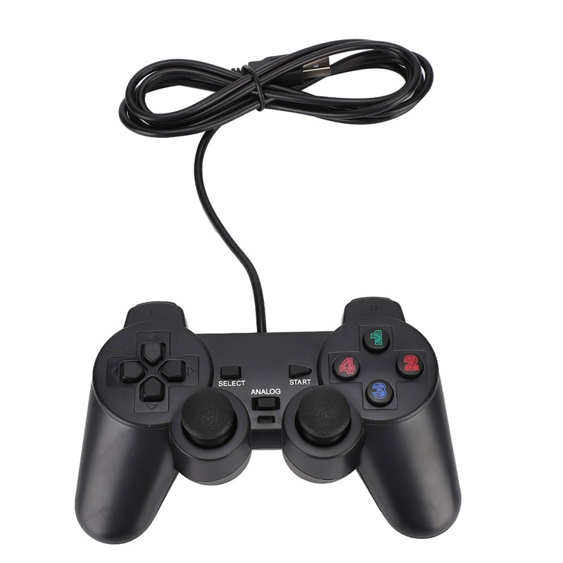 Computer Game Controller Wired USB Gamepad with Dual‑Vibration For PC
