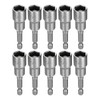 HARFINGTON 10pcs Hex Nut Driver Drills Bit 1/2" 6-Point Socket
