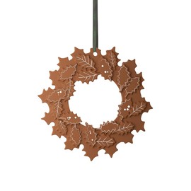 Kähler Urbania Gingerbread Garland, Ceramic Wreath, Made of Stoneware, Diameter: 18.50 cm, Scandinavian Christmas Decoration