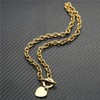 WangGao Elegent Love Stainless Steel Link Chain Blank Heart Charms
