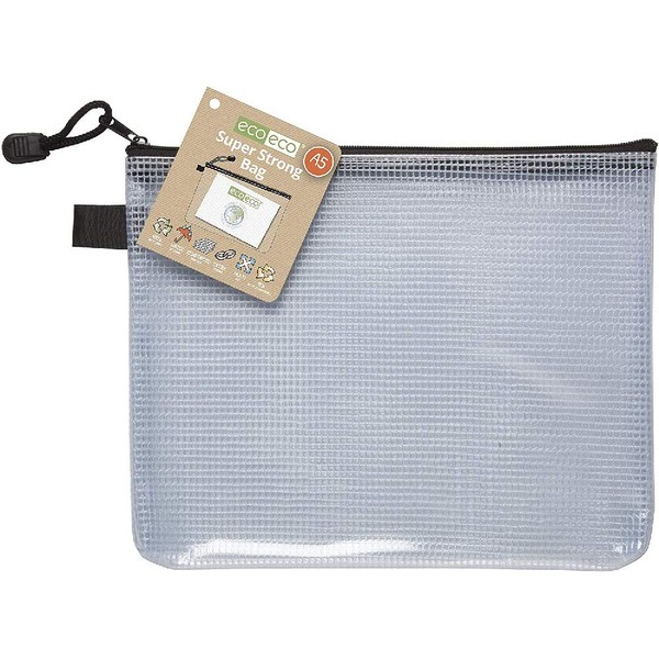 eco-eco A5 95% Recycled Super Strong Bag, Waterproof Mesh Tuff