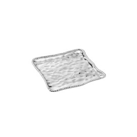 Pampa Bay Verona Titanium-Plated Porcelain 11-inch Square Platter, Silver