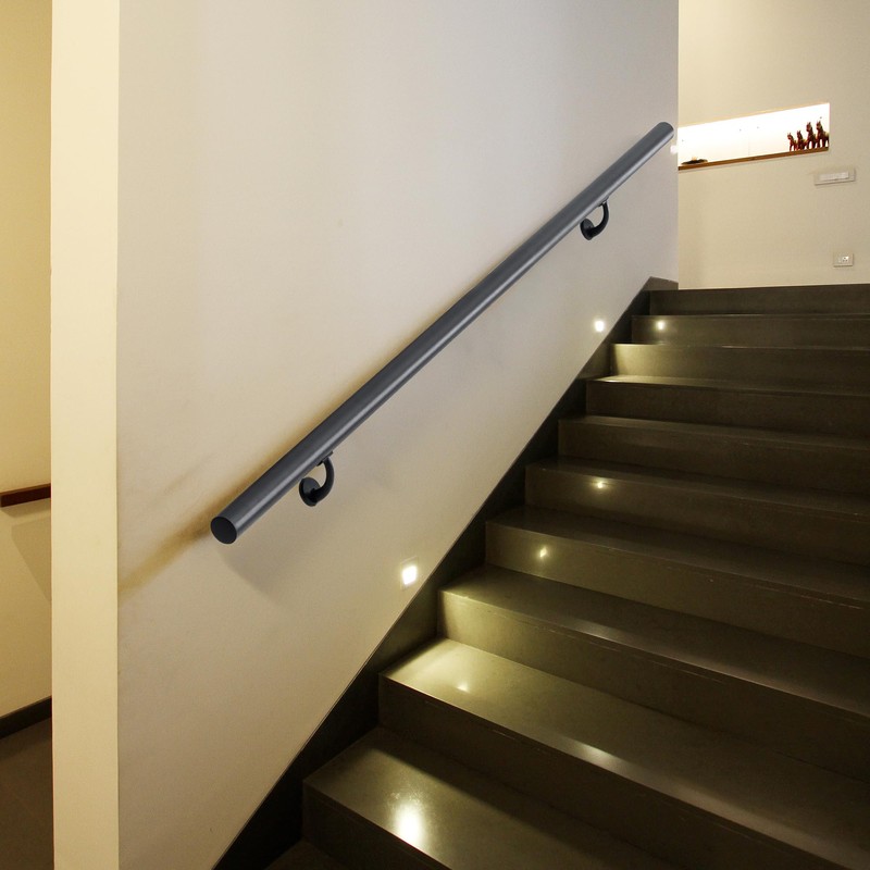 6 FT Modern Aluminum Handrail Set, handrails for indoor stairs,deck,slope,