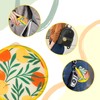 4 Pcs Round Foldable Hand Fans, 4 Styles Handheld Fans