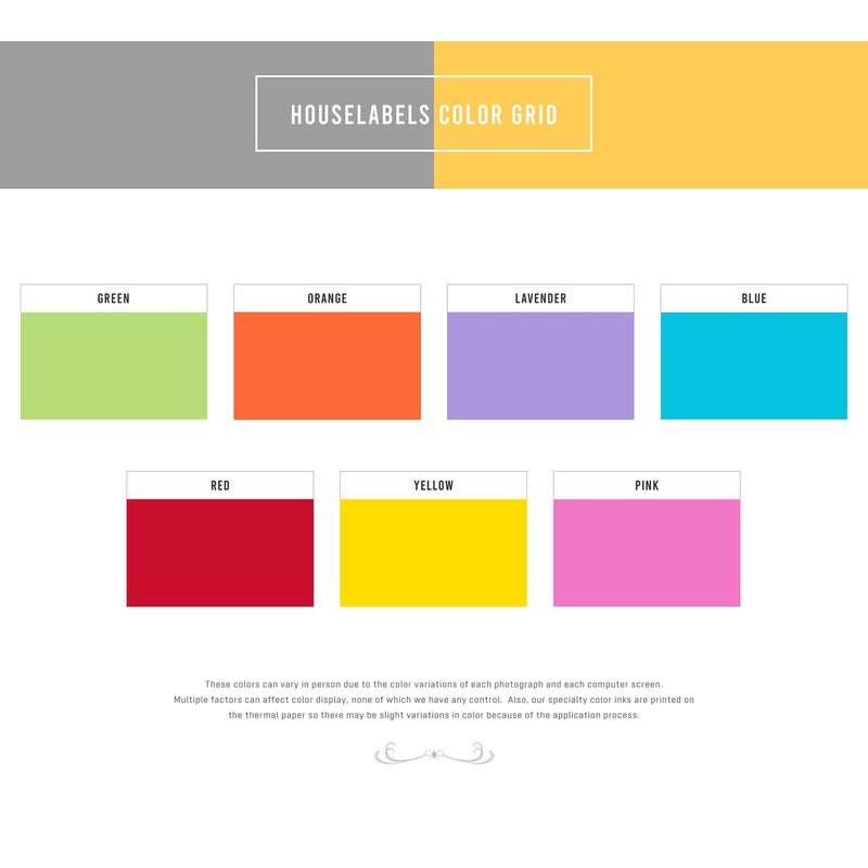 HOUSELABELS 1.5" x 1" Yellow Multipurpose Labels on 1" Core