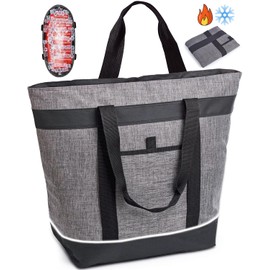 Keeps Cold for a Long Time; Insulated Bag Cooler Bag, Large Capacity, 7.9 gal (30 L), Freestanding, Stylish, Shopping Bag, Tote Bag, Handle and Shoulder Strap Dual Use, Cold Retention, Heat Retention