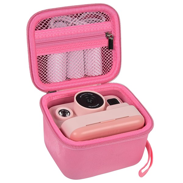 ANKHOH Case for Dylanto/for Anchioo/for MEETRYE Kids Camera Instant Print, 1080P Kid Instant Cameras Storage Holder Organizer Gifts Bag for Dylanto Printing Paper and Toy Accessories,Pink-Only Box