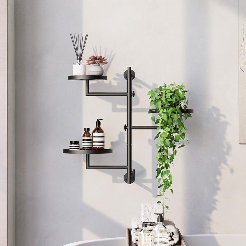 KAAPSAM Rotating Wall Plant Shelves Plant Shelf for Window 3-Tier