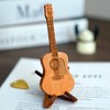 eiopyzo Guitar Pick Holder,Wooden Guitar Pick Box with Stand,6PCS Unique