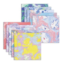 Origami Paper Kit 50 Sheets 6 Inch Square Double Sided Color 10 Vivid Japanese Washi Colors for Hand Crafts Origami Paper Arts Creativity.Watercolor Texture