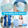 Self Adhesive Chenille Letters Patches 104PCS Blue Stick on Letter