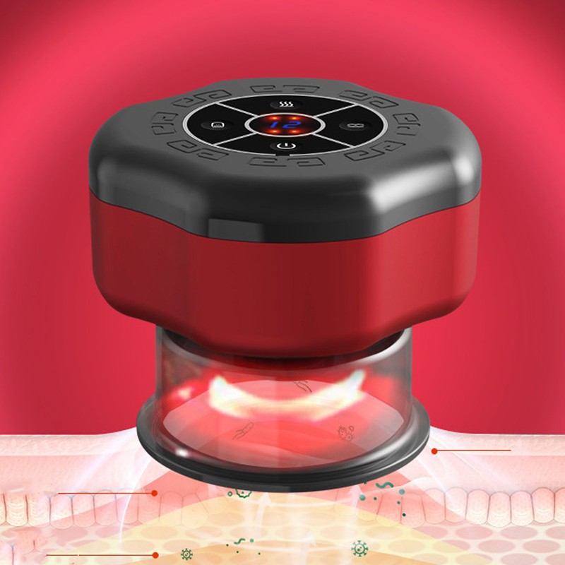 Electric Cupping Massage Device 16 Gears Meridian Drainage Hot Compress