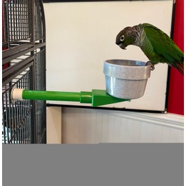 Polly's Mess Less Cups for Your Bird cage-Recommended for All Types of Birds Including Parakeets, Cockatiels, Parrots, Macaws, Cockatoos and More! (Small Short (11" x 3/4"))