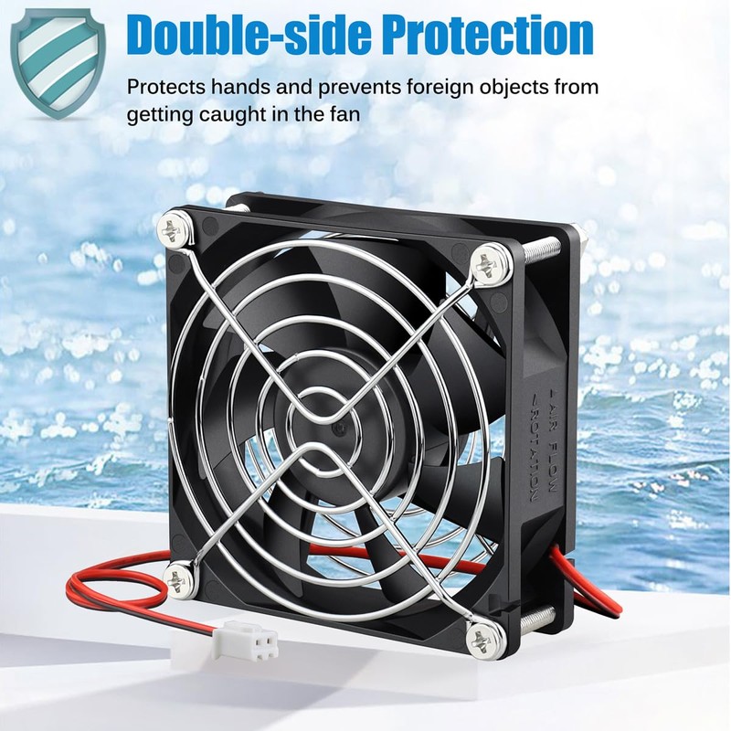 GDSTIME 80mm x 25mm 12V DC Waterproof IP67 Fan Dual