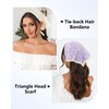 3Pcs Floral Hair Bandanas Head Kerchief for Women Girls Chiffon