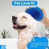 Dog Bath Brush Kit with Adjustable Ring Handle, Short and