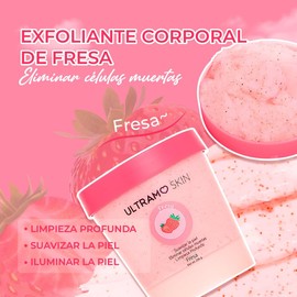 ULTRAMO Exfoliante Corporal, Exfoliante para Cuerpo, Rostro, Manos y Pies Body Scrub, Nutre la Piel, Limpia Profundamente, Deja la Piel Suave y Sedosa