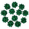 MEEDEE 4.5 inch Green Linear Glitter Gift Bow Self Adhesive