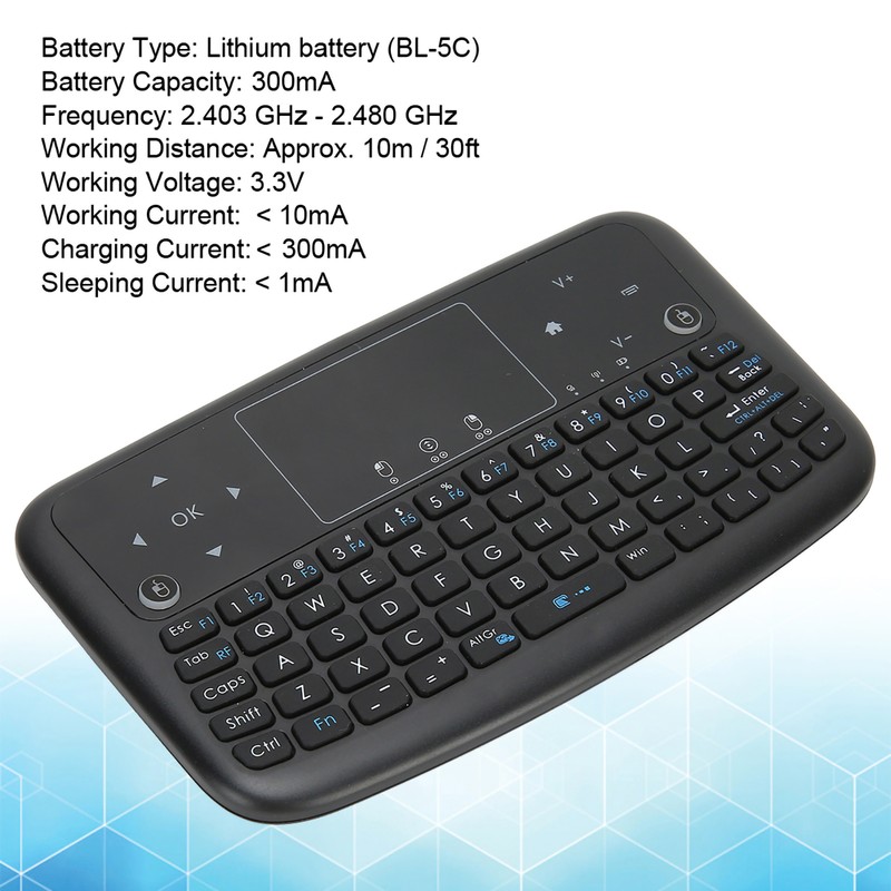 A36 Mini Wireless Keyboard Remote Control Mouse Touchpad Keyboard for